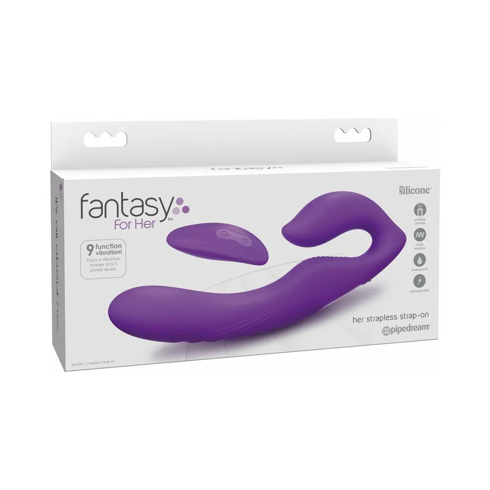 Her Ultimate Strapless Strap-on - Rechargeable Multi-Function with Remote Control