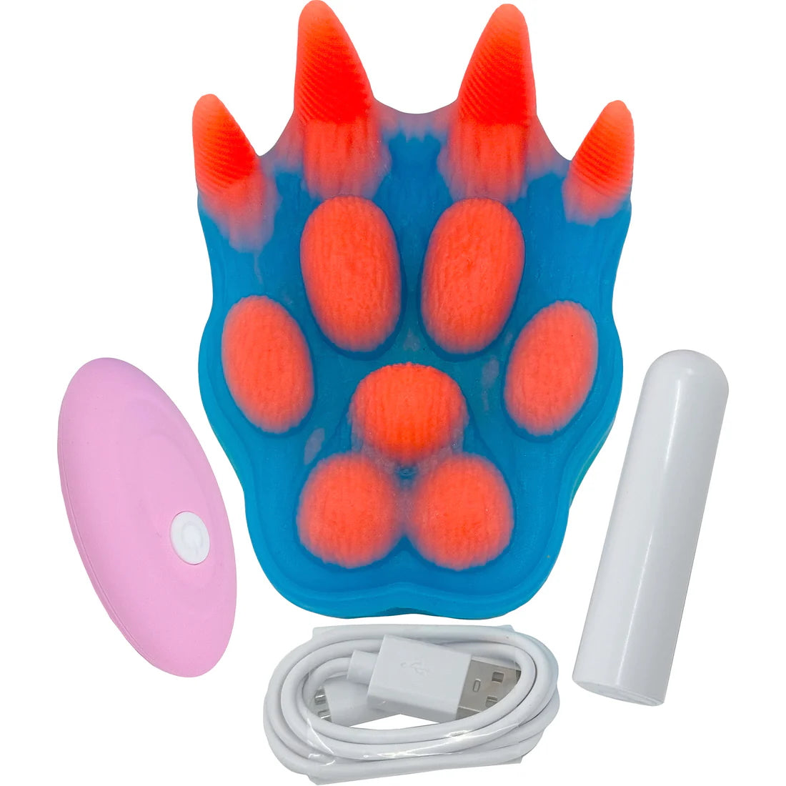 Pantera Vibrating Silicone Grinder with Remote - Blue/Orange