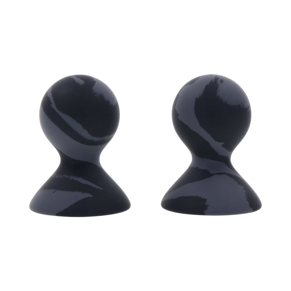 Velvet Noir Silicone Nipple Suckers Black Marble