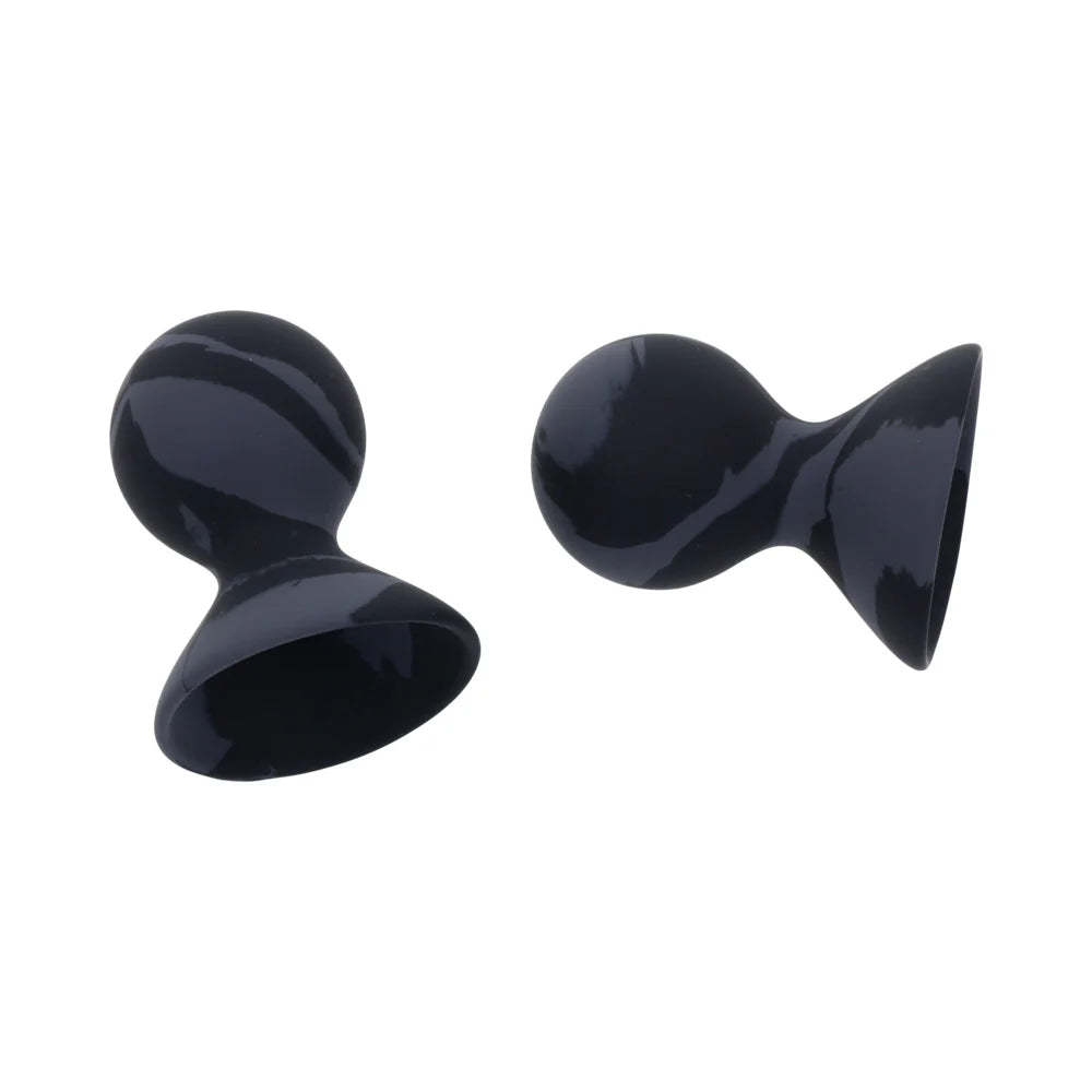 Velvet Noir Silicone Nipple Suckers Black Marble
