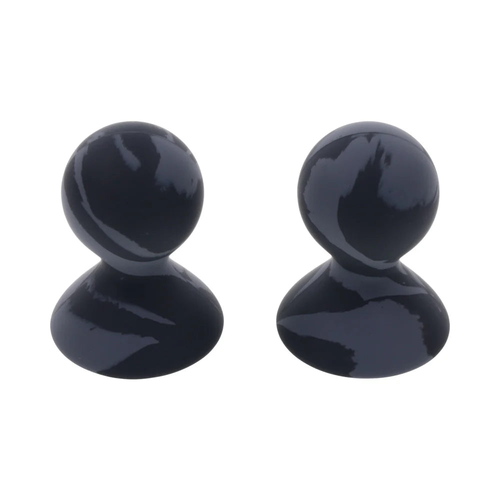 Velvet Noir Silicone Nipple Suckers Black Marble
