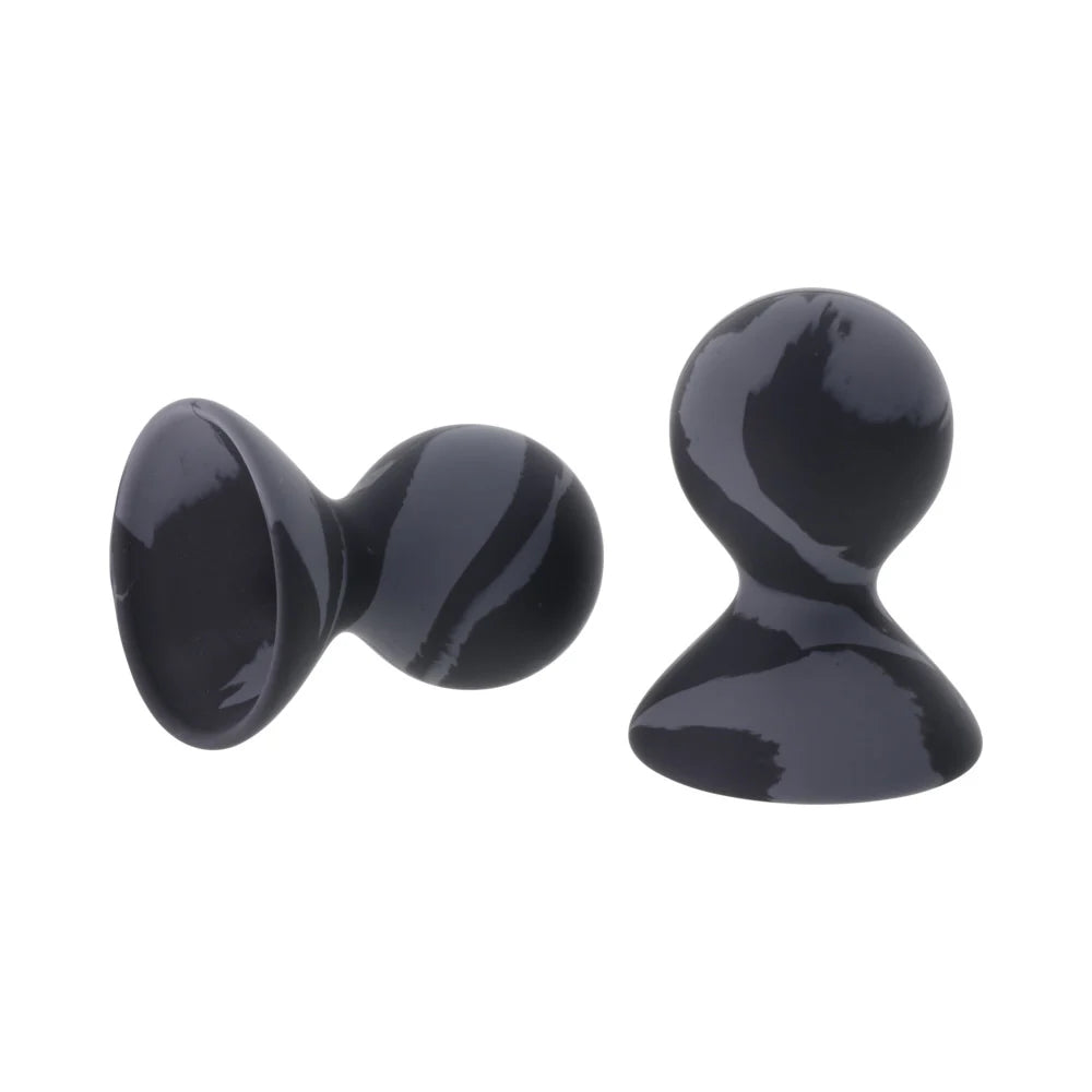 Velvet Noir Silicone Nipple Suckers Black Marble