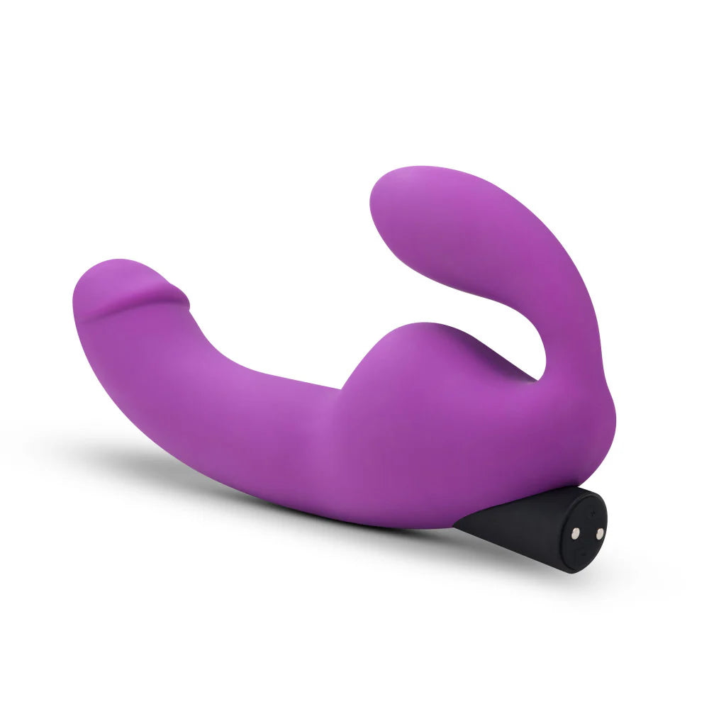 Cyrus Strapless Silicone Vibrating Dildo with Rechargeable Bullet by Temptasia