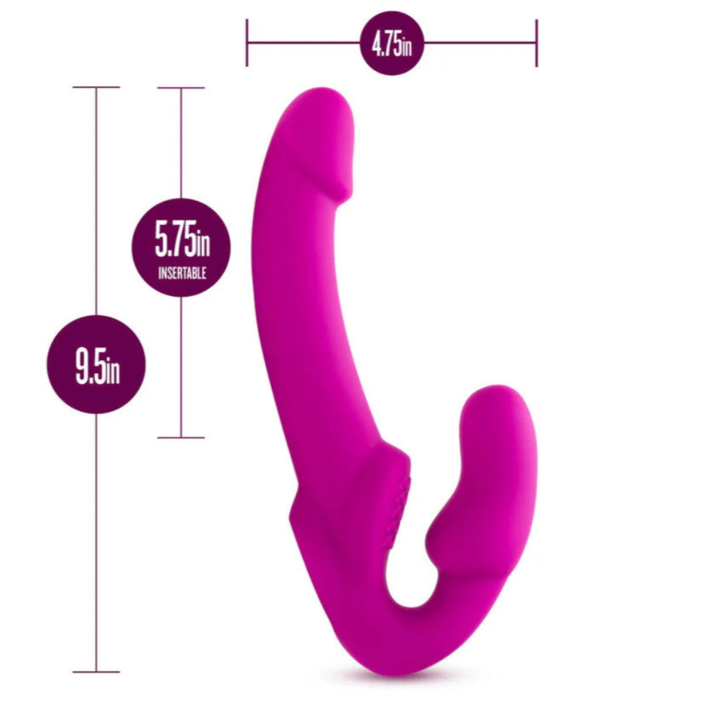 Temptasia Estella Silicone Strapless Strap-On Dildo with Bullet Vibrator