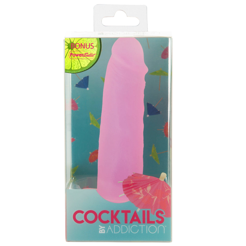 5.25" Cocktails Silicone Dildo with Bonus Bullet - Purple Cosmo