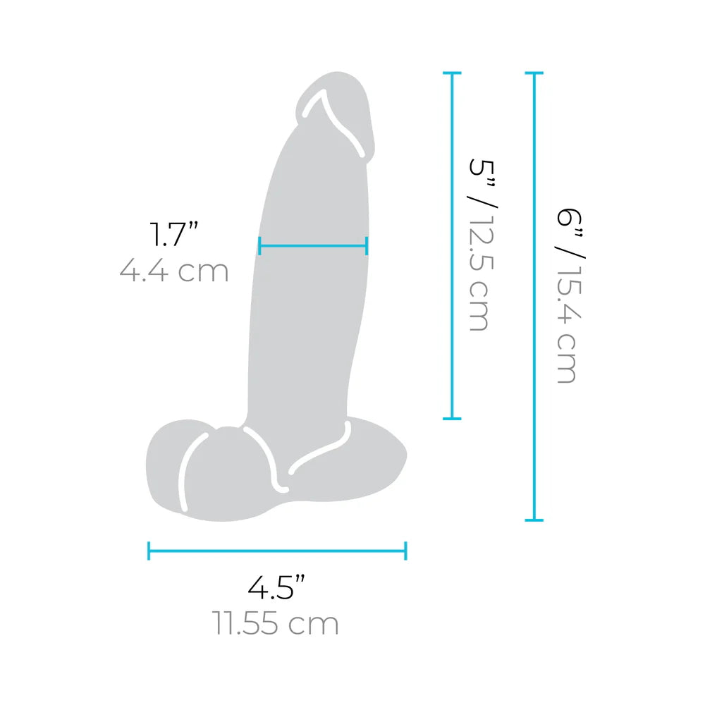 6" Slipskin Realistic Sliding Skin Silicone Dildo - Girthy - Beige