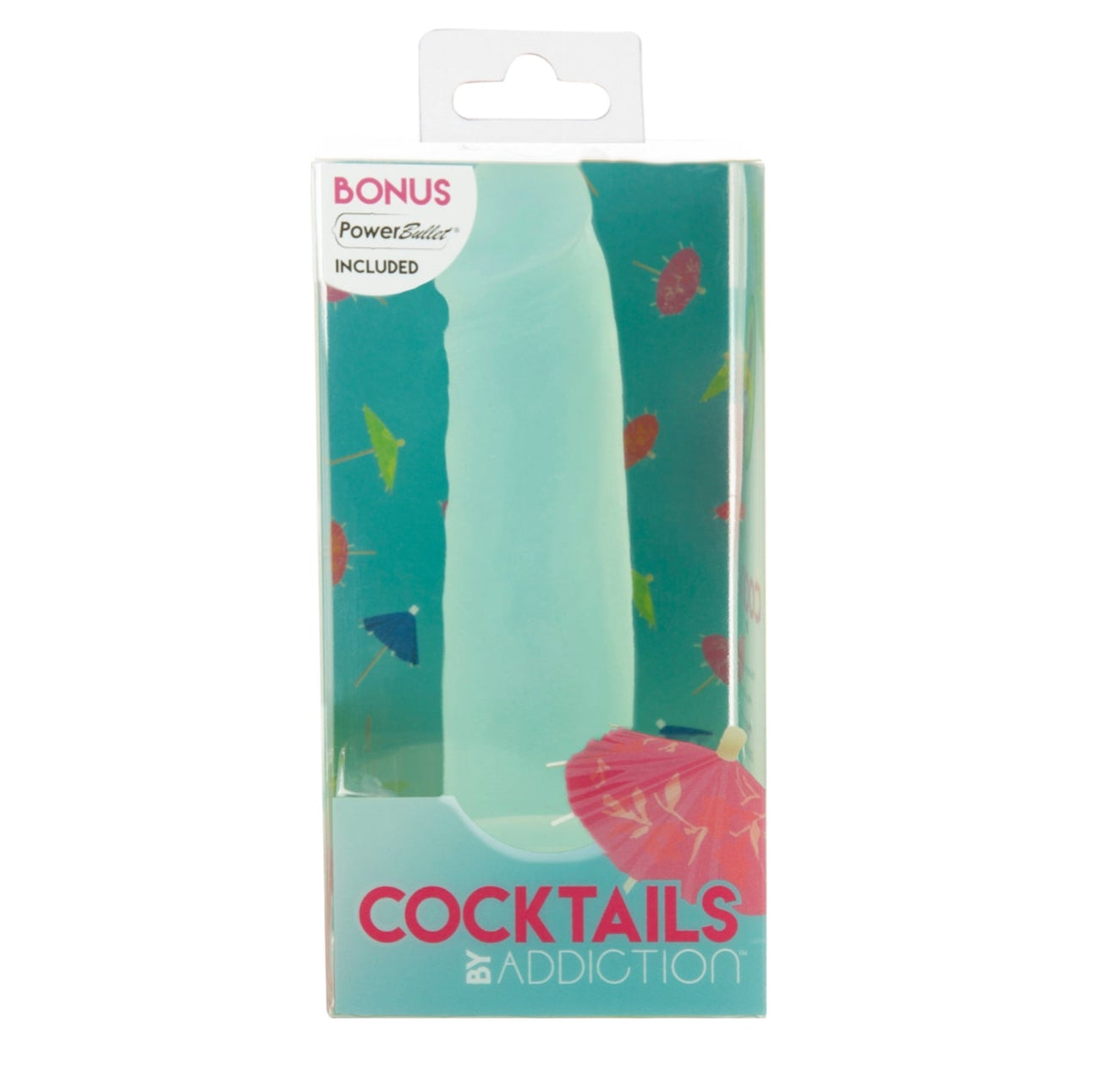 Mint Mojito Addiction Cocktails silicone dildo in its box