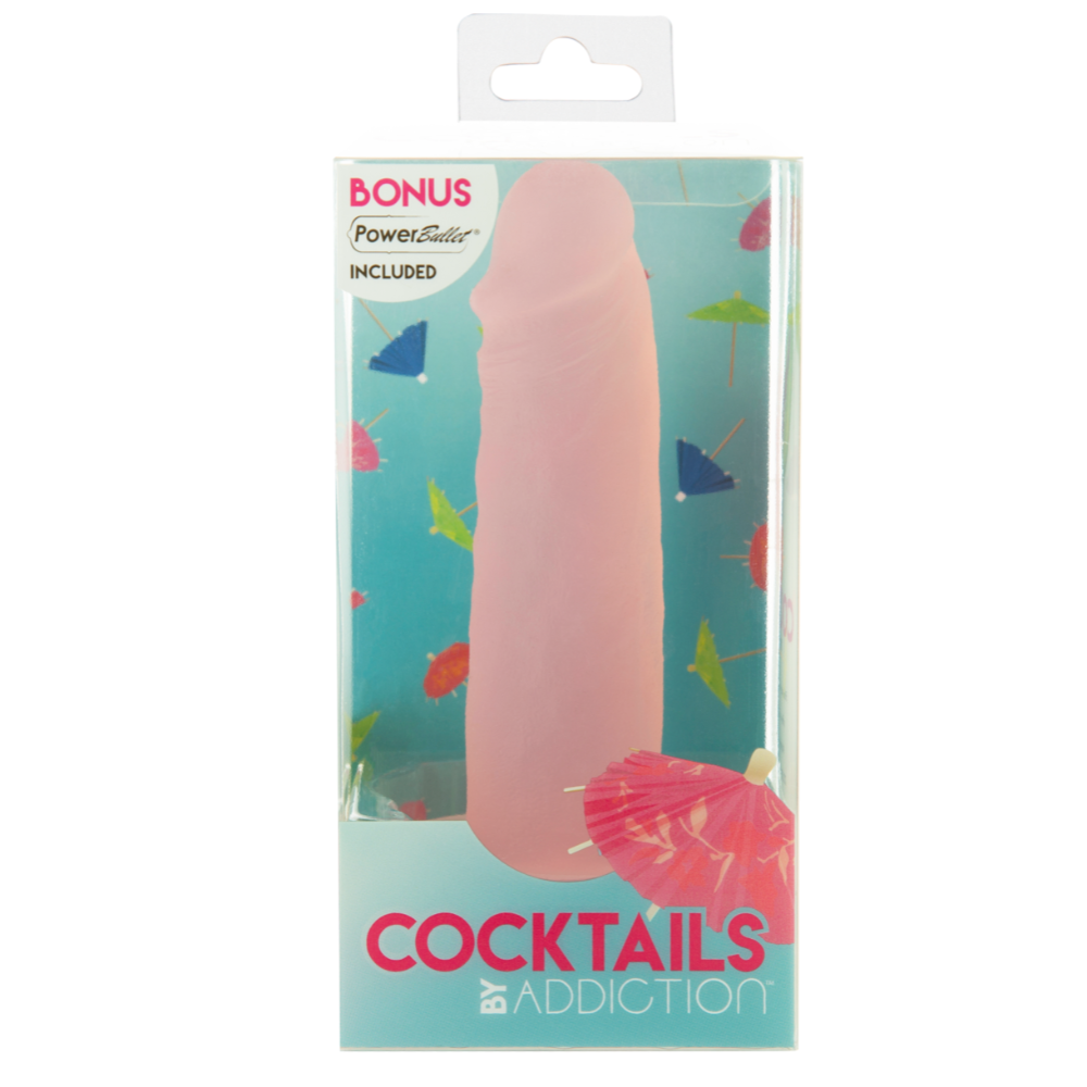 Peach Bellini Addiction Cocktails Peach silicone massager in it's box
