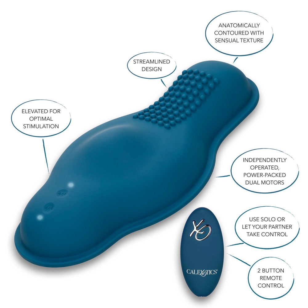 calexotics dual rider bump and grind pad blue with remote