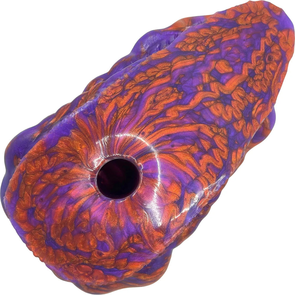 purple and copper silicone vibrating tentacled creature grinder