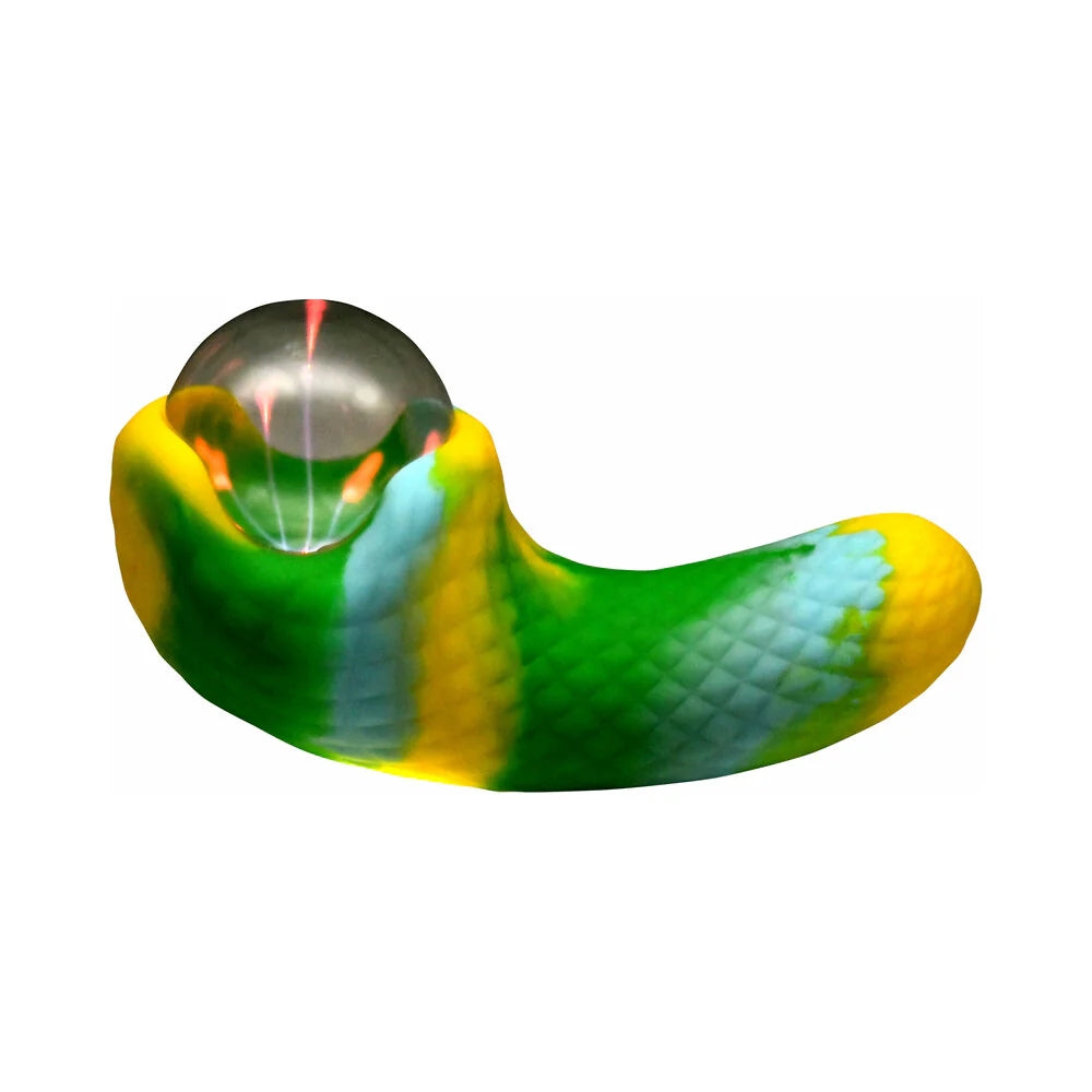 Electric Eye Green and Yellow plasma Creature Cocks Silicone Vibrator form side