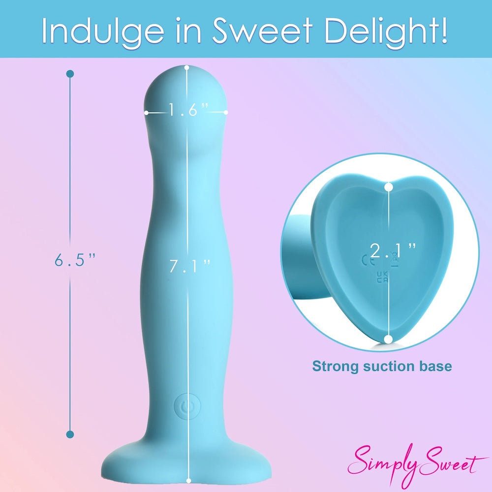 Curve Simply Sweet G Spot Vibrating Silicone remote control dildo blue