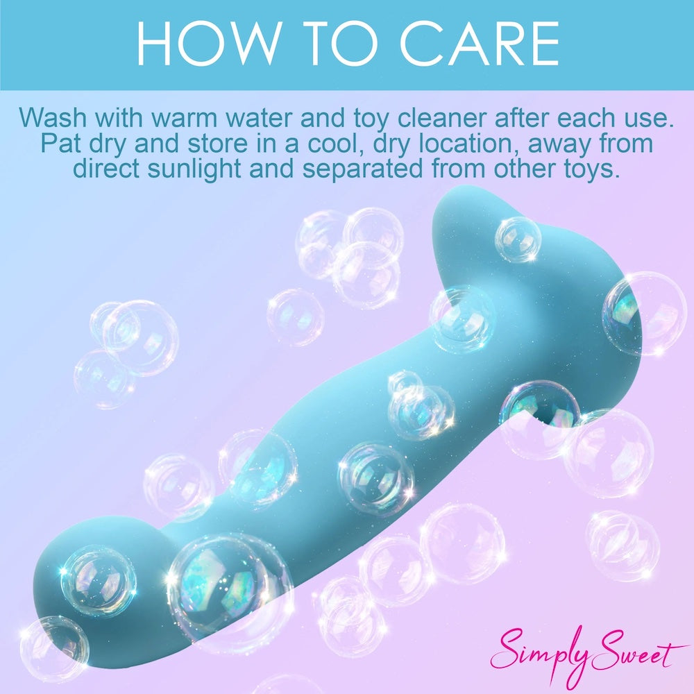 Curve Simply Sweet G Spot Vibrating Silicone remote control dildo blue