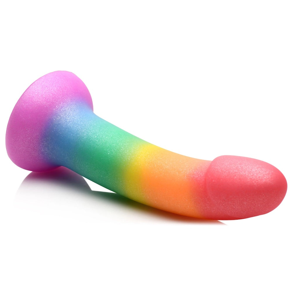 Curve Simply Sweet Rainbow Shimmer silicone dildo