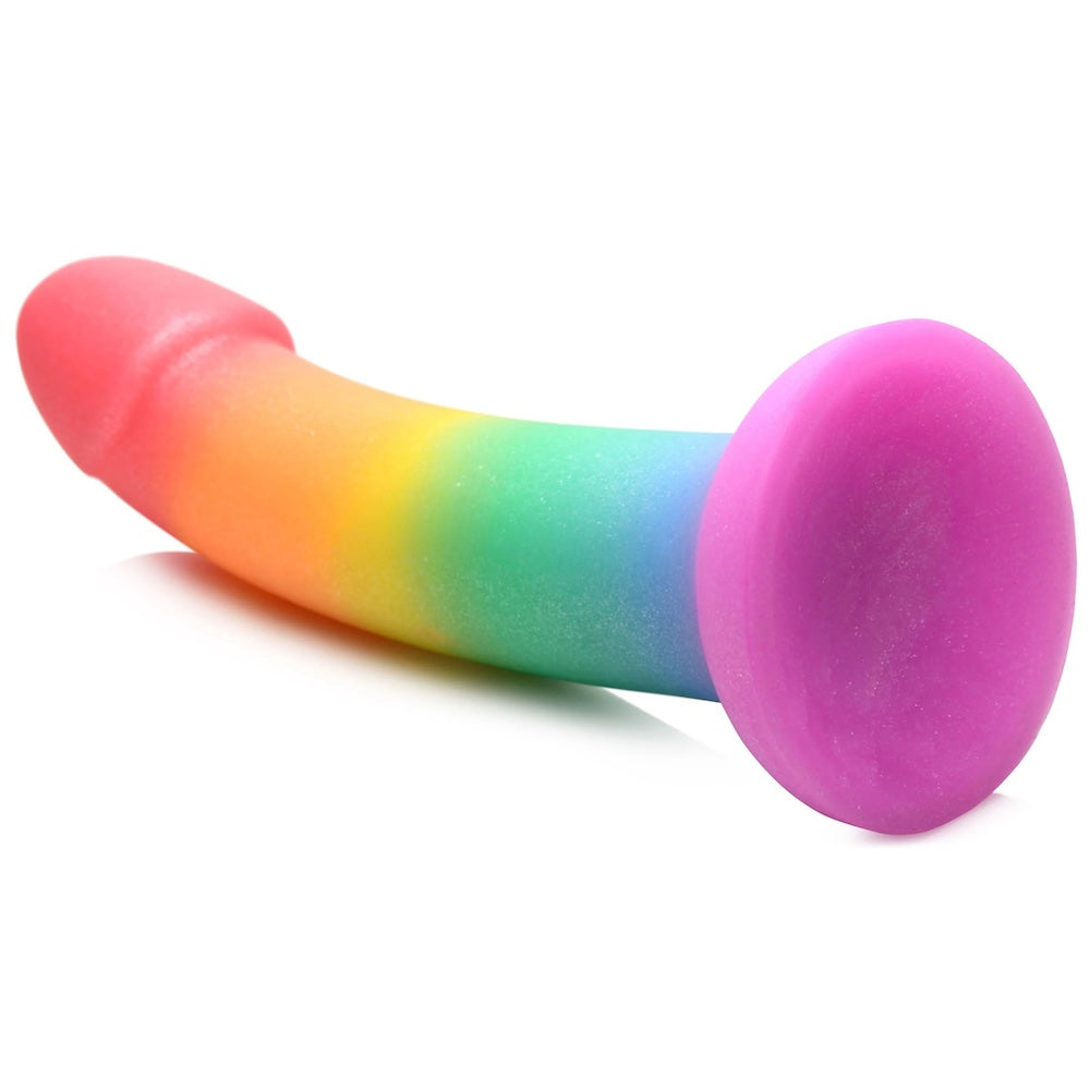 Curve Simply Sweet Rainbow Shimmer silicone dildo