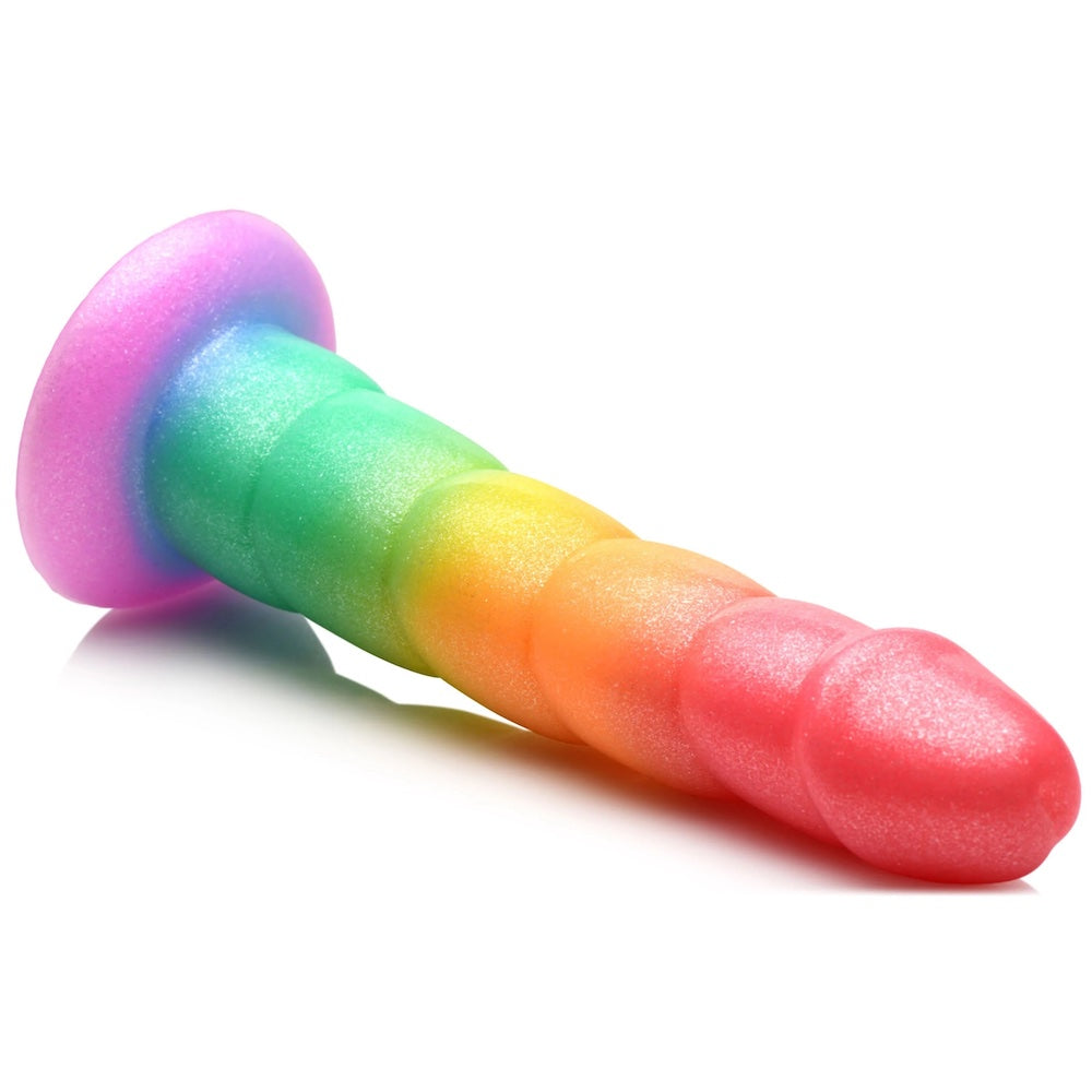 Curve Simply Sweet Swirl Rainbow Silicone Dildo