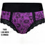 duo panty harness hearts and roses purple
