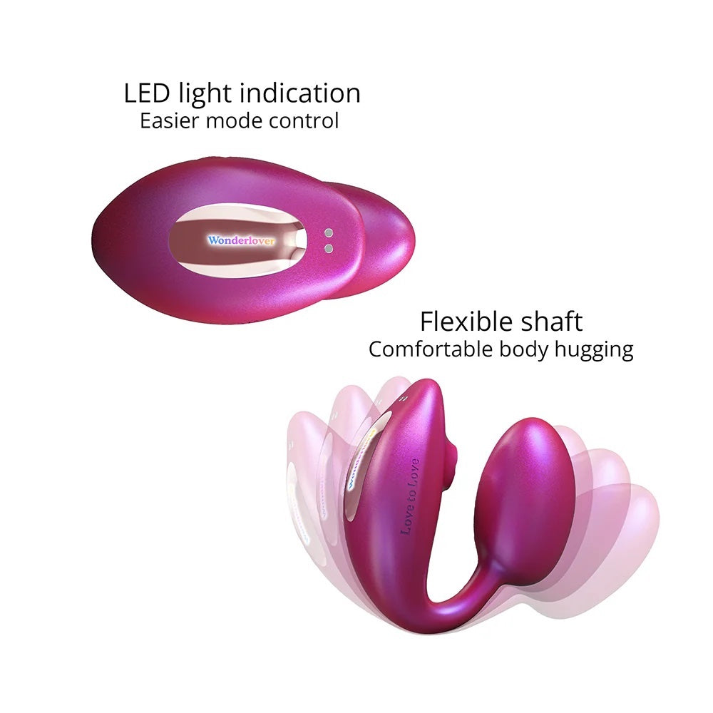 Love to Love Wonderlover Iridescent Berry Dual Flapping Stimulator
