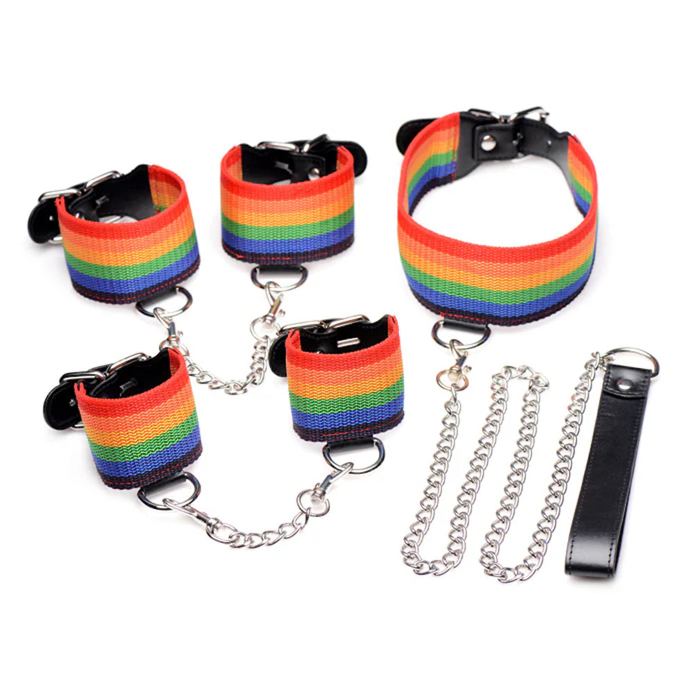 Master Series Kinky Pride Rainbow Bondage set