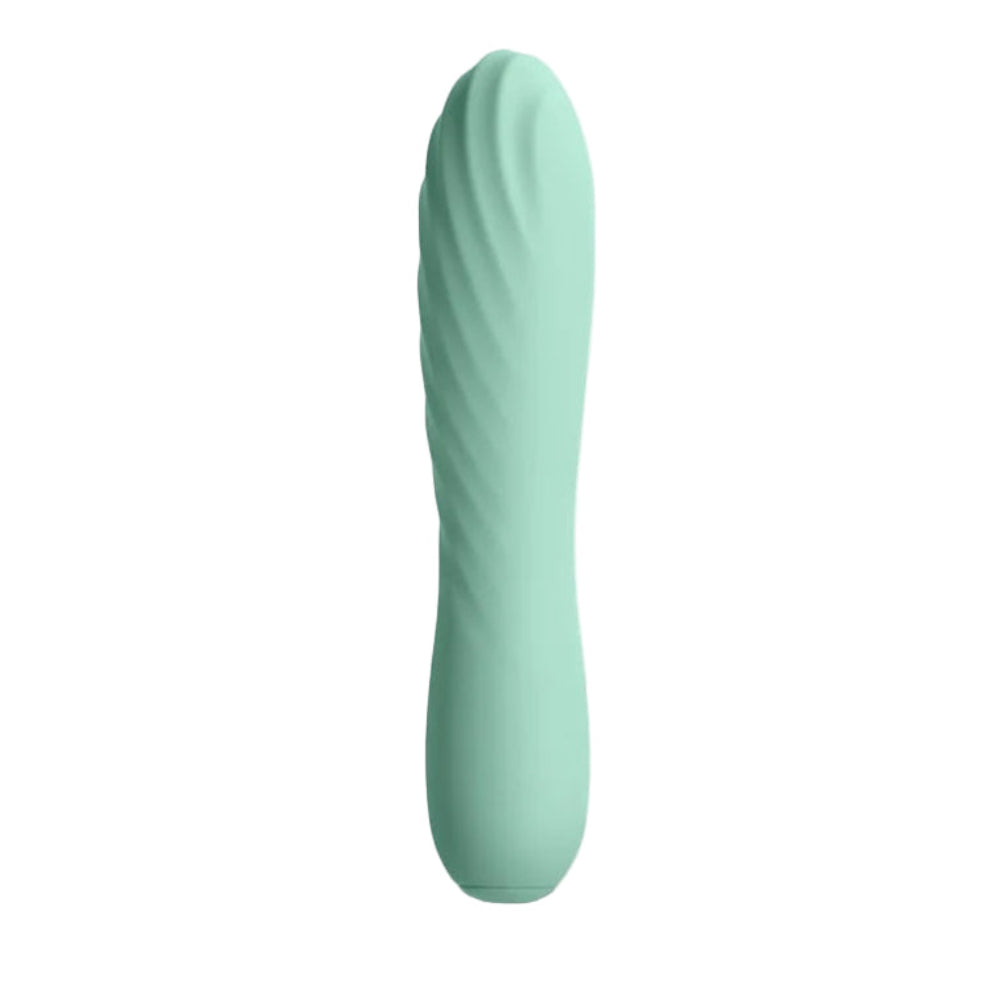 Mint Green Destiny by Desire ribbed silicone wand vibrator