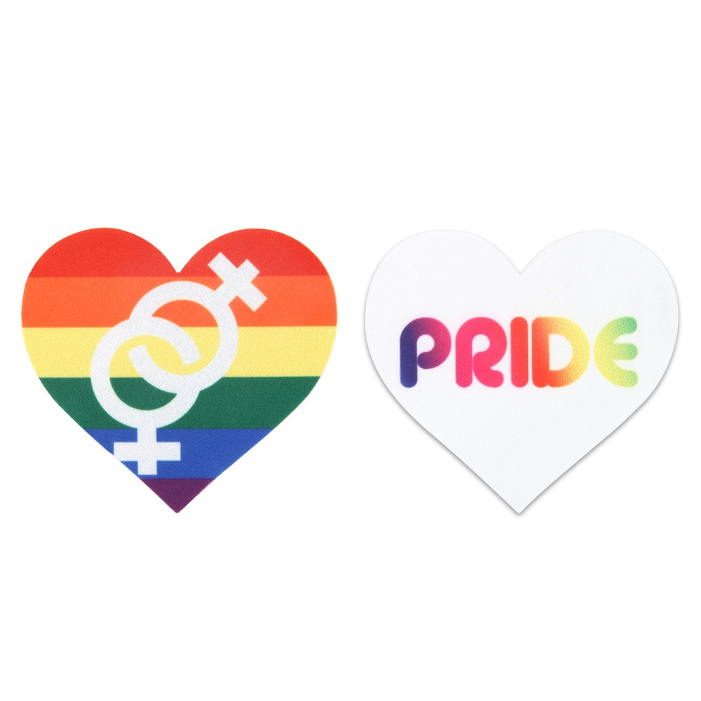 Pride Hearts Rainbow Pasties - 2 Pack By Peekaboos