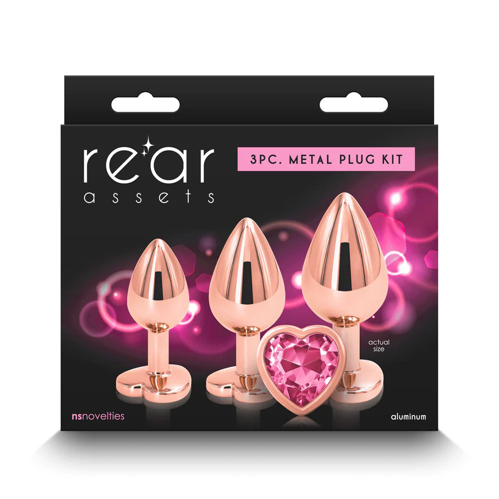 rear assets rose gold heart set pink gem