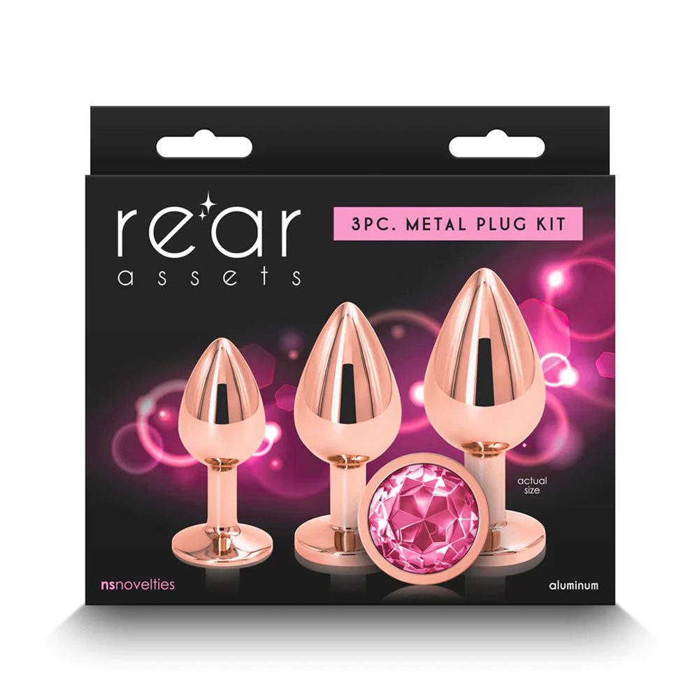 rear assets rose gold training set pink gem