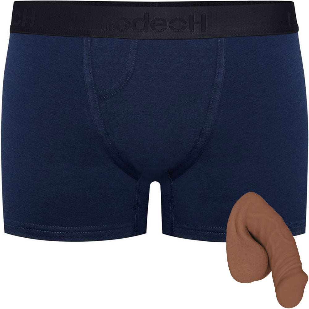 Dark Blue Classic Top Loading Boxer & Small Freeform Silicone Packer Caramel