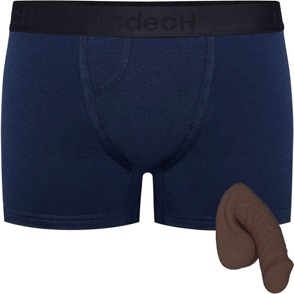 Dark Blue Classic Top Loading Boxer & Small Freeform Silicone Packer Chocolate