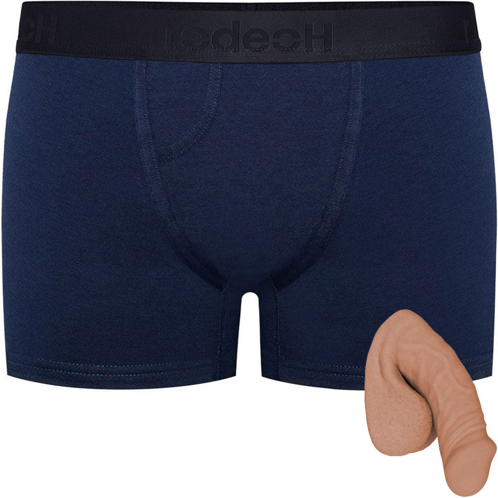 Dark Blue Classic Top Loading Boxer & Small Freeform Silicone Packer Light Caramel