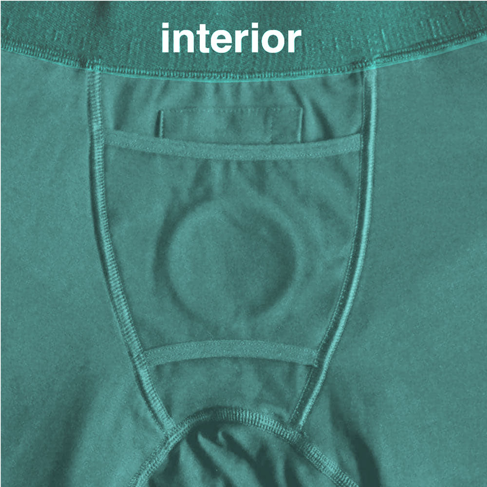 Rise Button Fly Boxer+ Harness - Pacific Teal