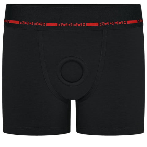 Black boxer haress by RodeoH with red logo waistband