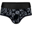 rodeoh crotchless panty harness hearts and roses black