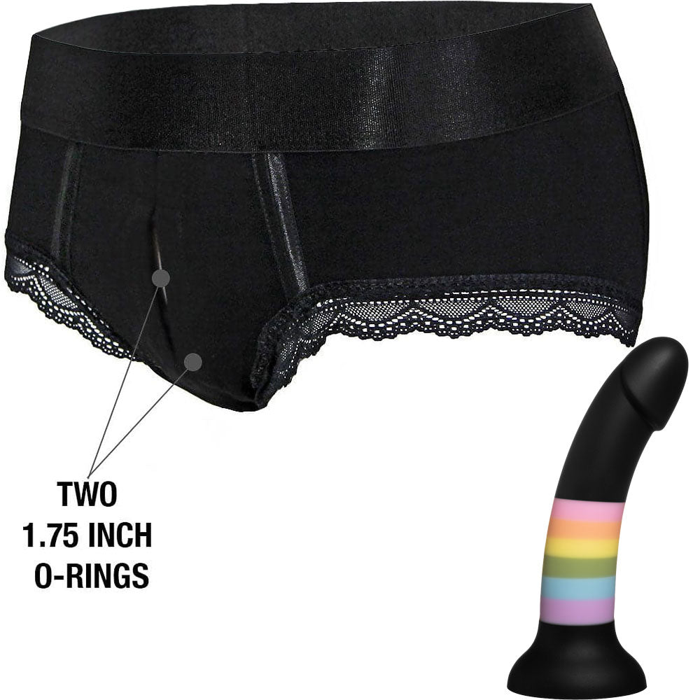 Duo Panty Harness & Sol Prysm Silicone Dildo - Package Deal