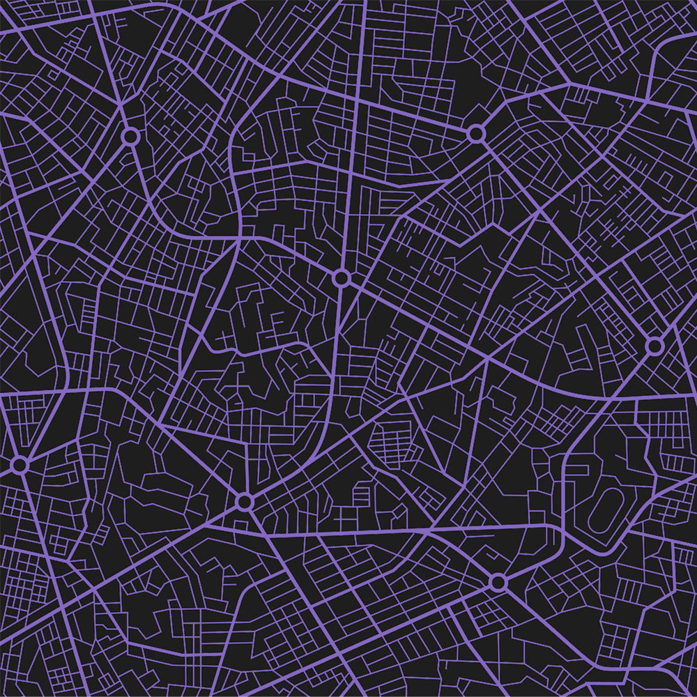 rodeoh geometric city grid print black and purple