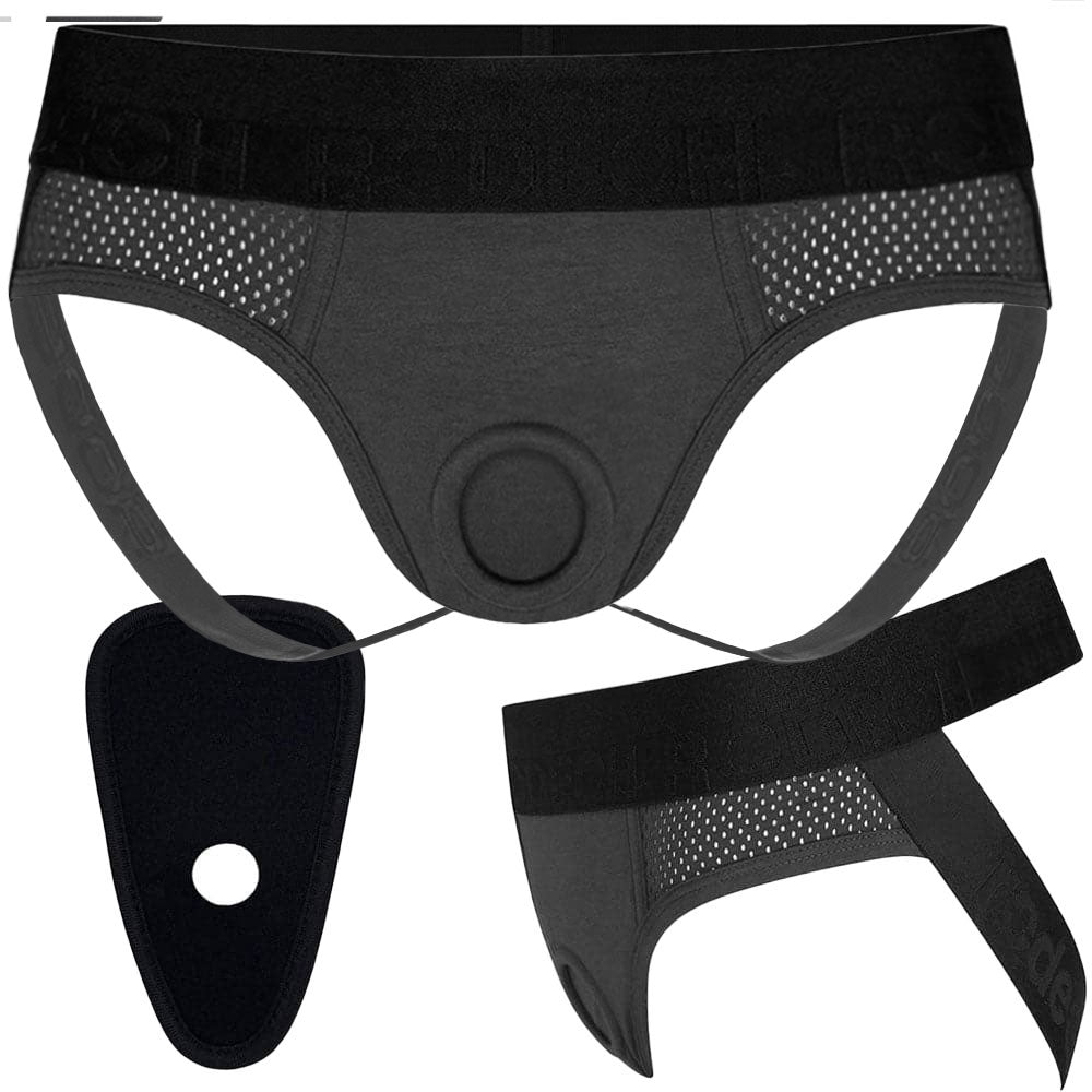 亮*様 EGDE STROVA S-M jockstrap harness Jock Harness Strap On - Gray & Black | RodeoH