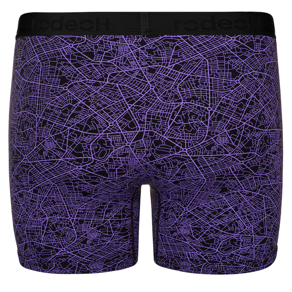 rodeoh 6 shift boxer underwear geometric purple back