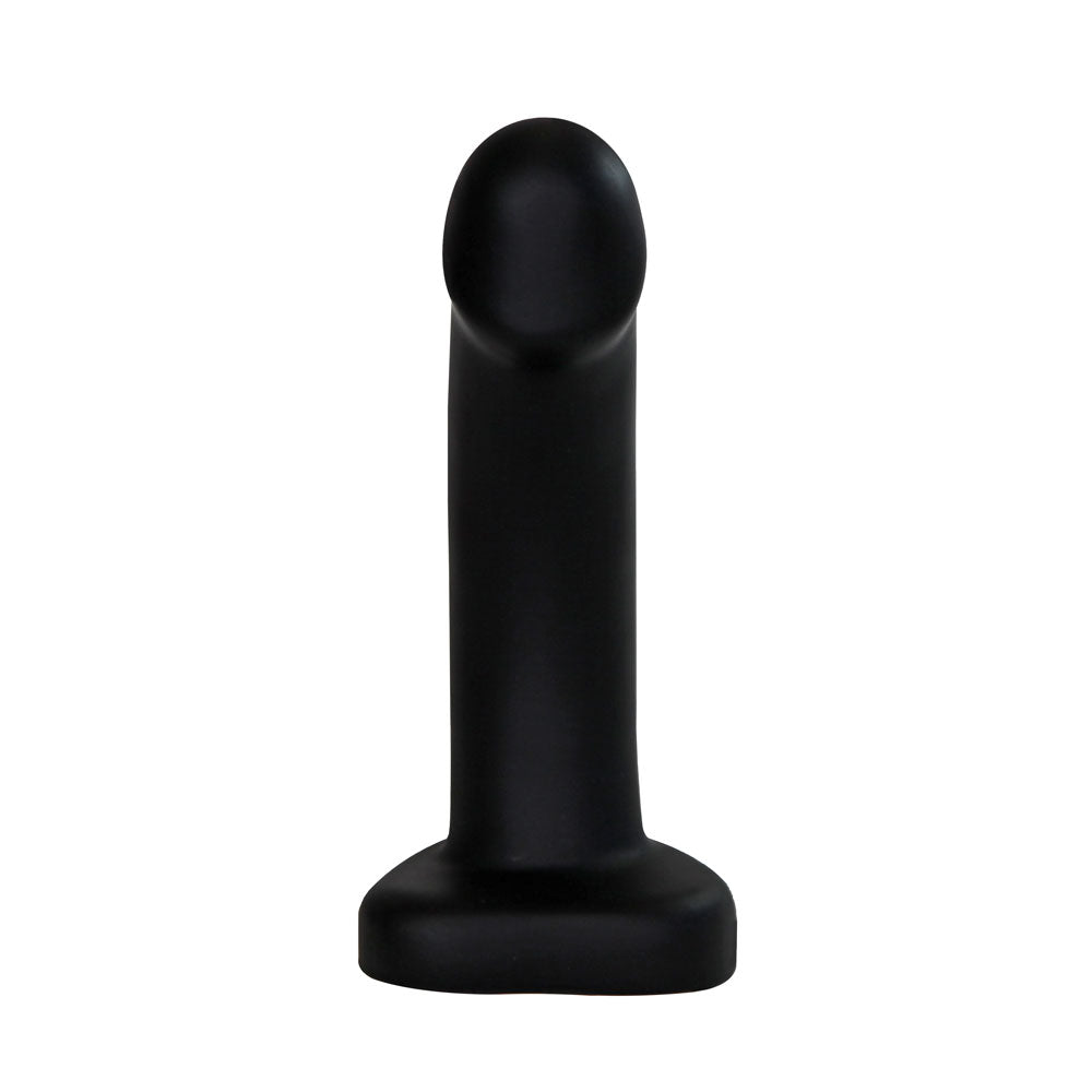 Super soft heart black silicone dildo with suction base