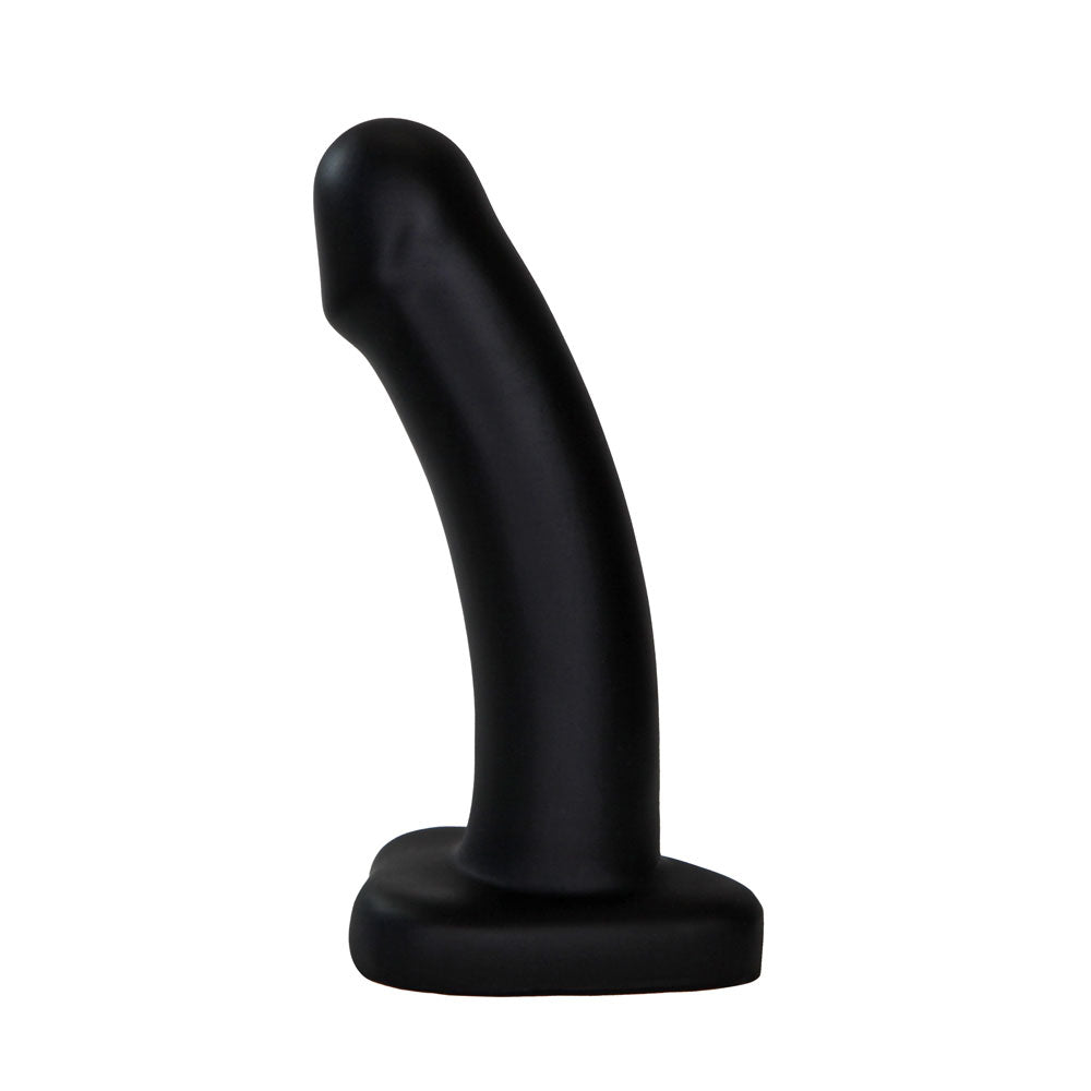 Super soft heart black silicone dildo with suction base