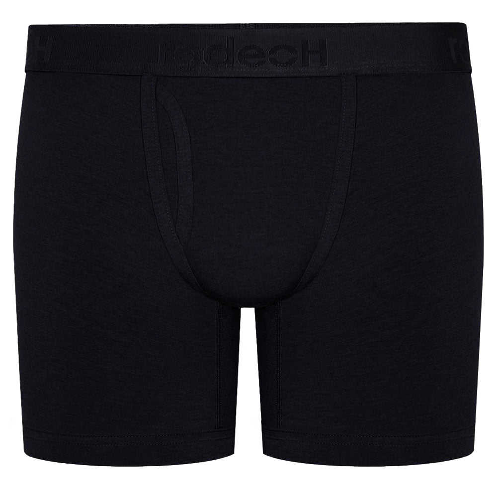 6" Top Loading Boxer Packing Underwear in black from front