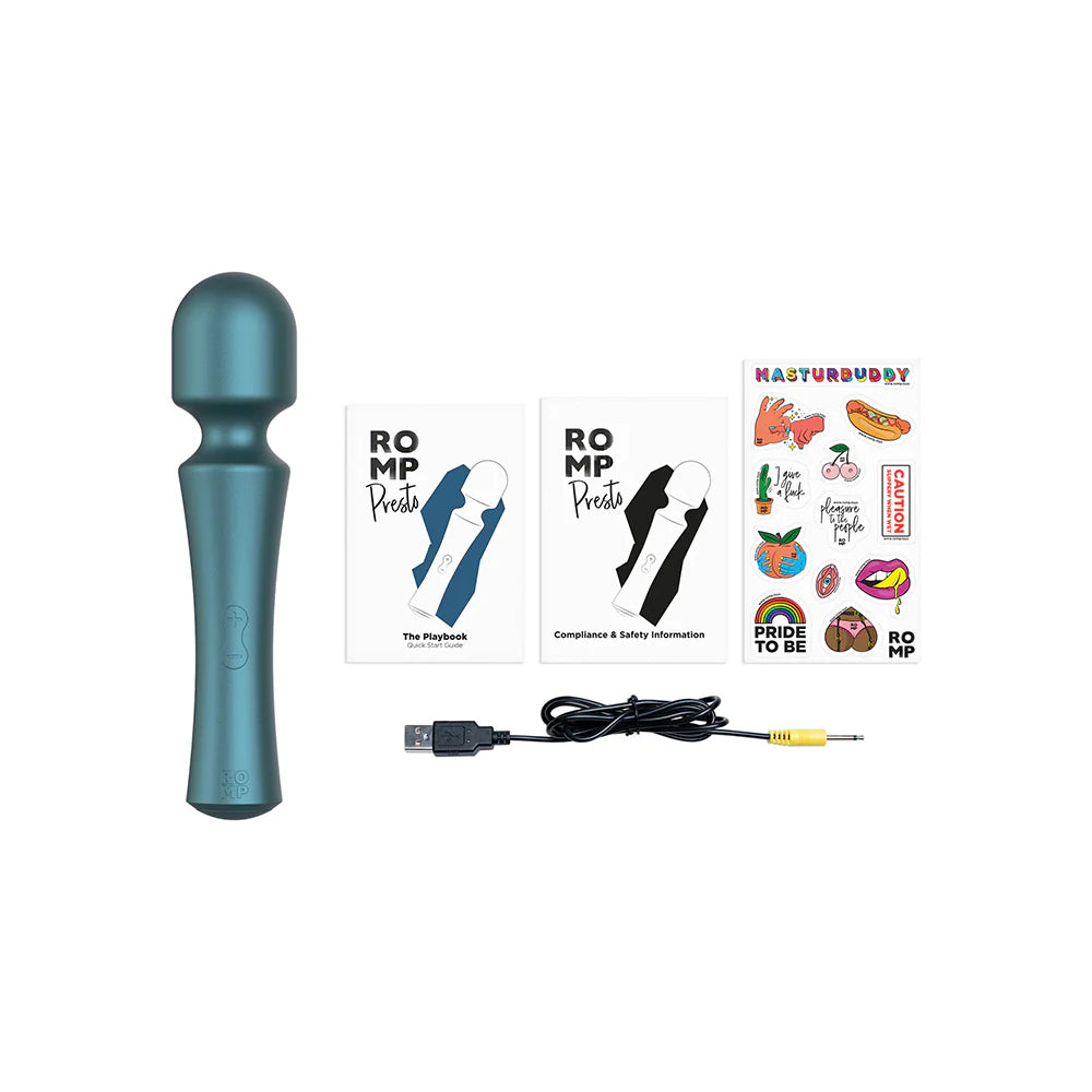 ROMP Romp Presto Rechargeable Silicone Mini Wand - Teal