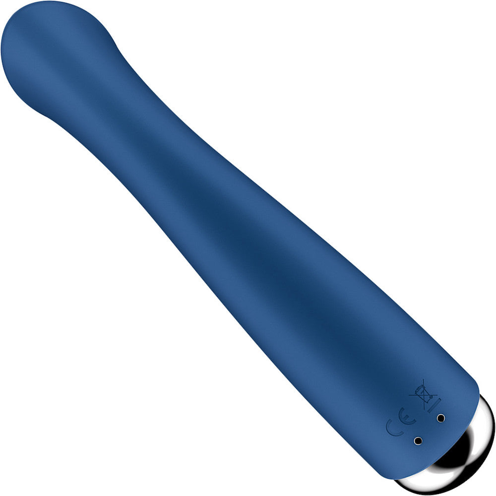 Satisfyer Spinning Silicone G Spot Vibrator blue back