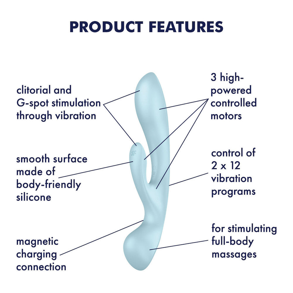 Satisfyer Triple Oh Silicone dual stimulation vibrator