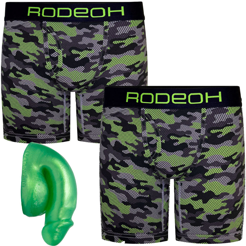 FREE Mr. Limpy Medium Packer with your Green Camo Packing Boxer
