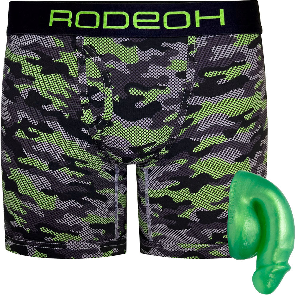 FREE Mr. Limpy Medium Packer with your Green Camo Packing Boxer
