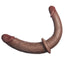 soreal double trouble double ended realistic silicone mocha