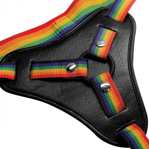 zoomed in view of take the rainbows front with oring