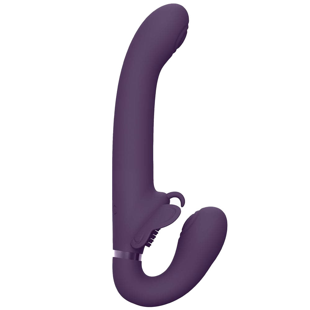 VIVE Satu Pulse-Wave & Vibrating Strapless Strapon - Purple - RodeoH