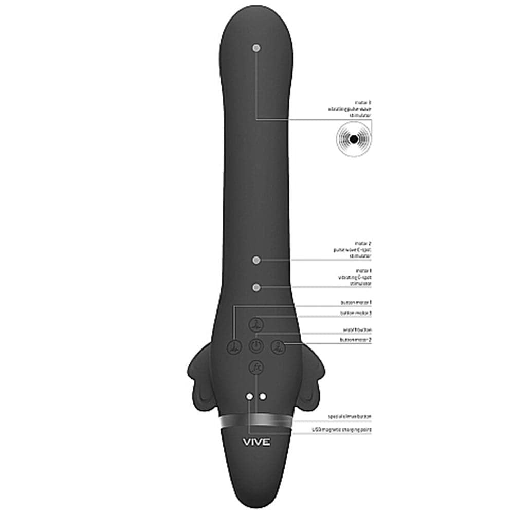 satu pulse wave vibrating strapless strapon