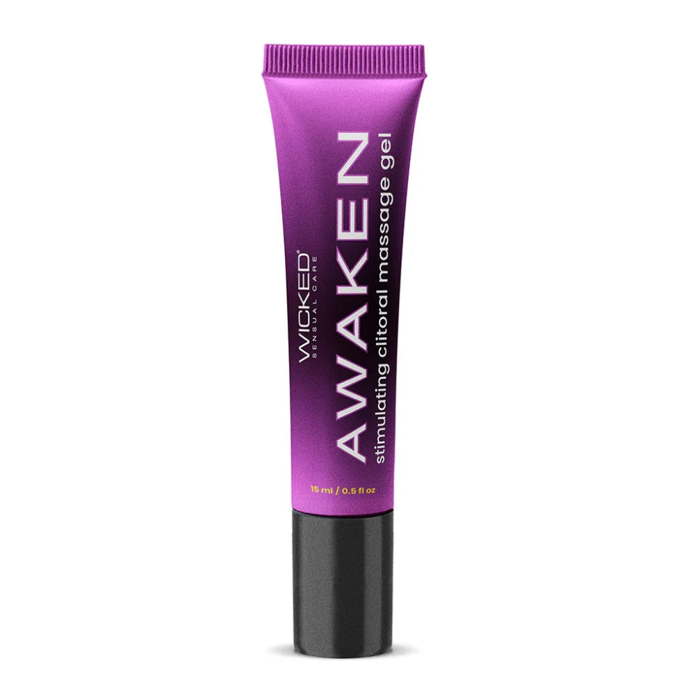 wicked awaken gel in tube packaging from front